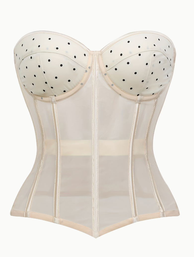 Ivory Sheer Panel Corset