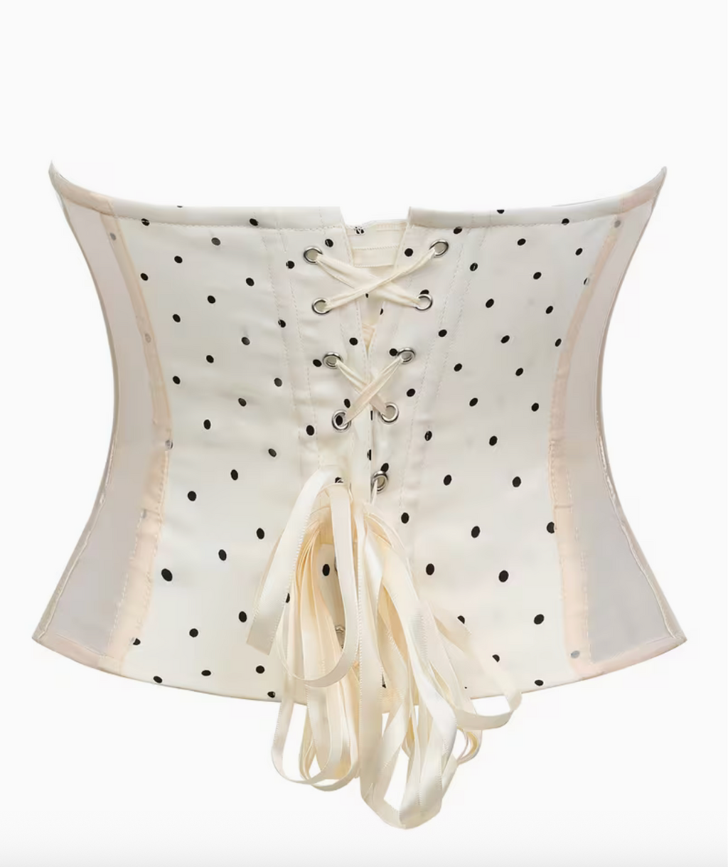Ivory Sheer Panel Corset