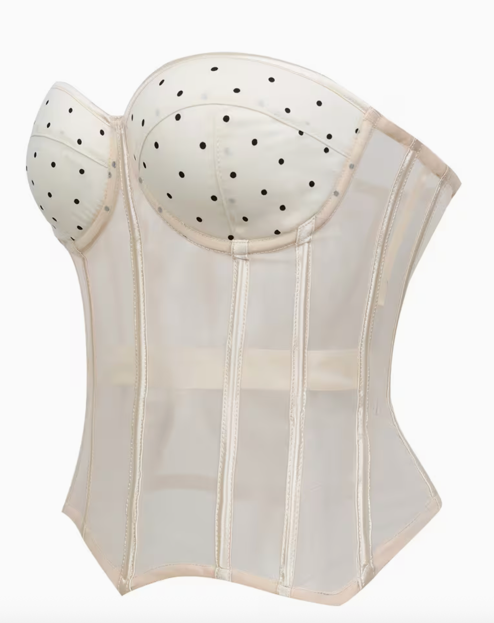 Ivory Sheer Panel Corset